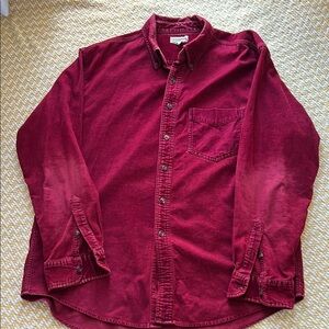 Men's Red Button-Up Shirt